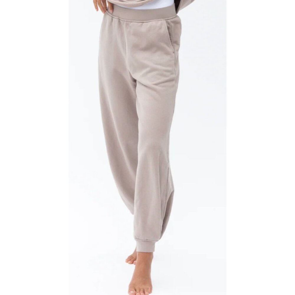 Left On Friday Taupe Track Joggers